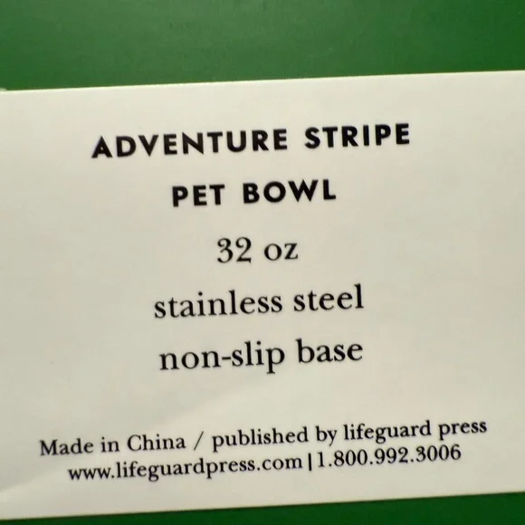 NEW kate spade multi-colored Striped Dog Bowl. pink/red/blue/green adorable! - Picture 9 of 10